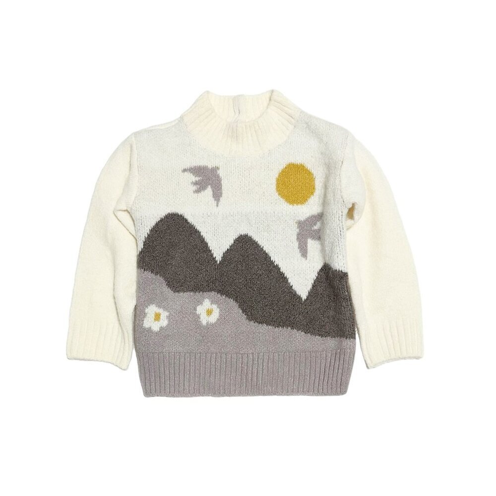 H&M Kids Knit Mock Turtleneck Sweater Light Beige/landscape